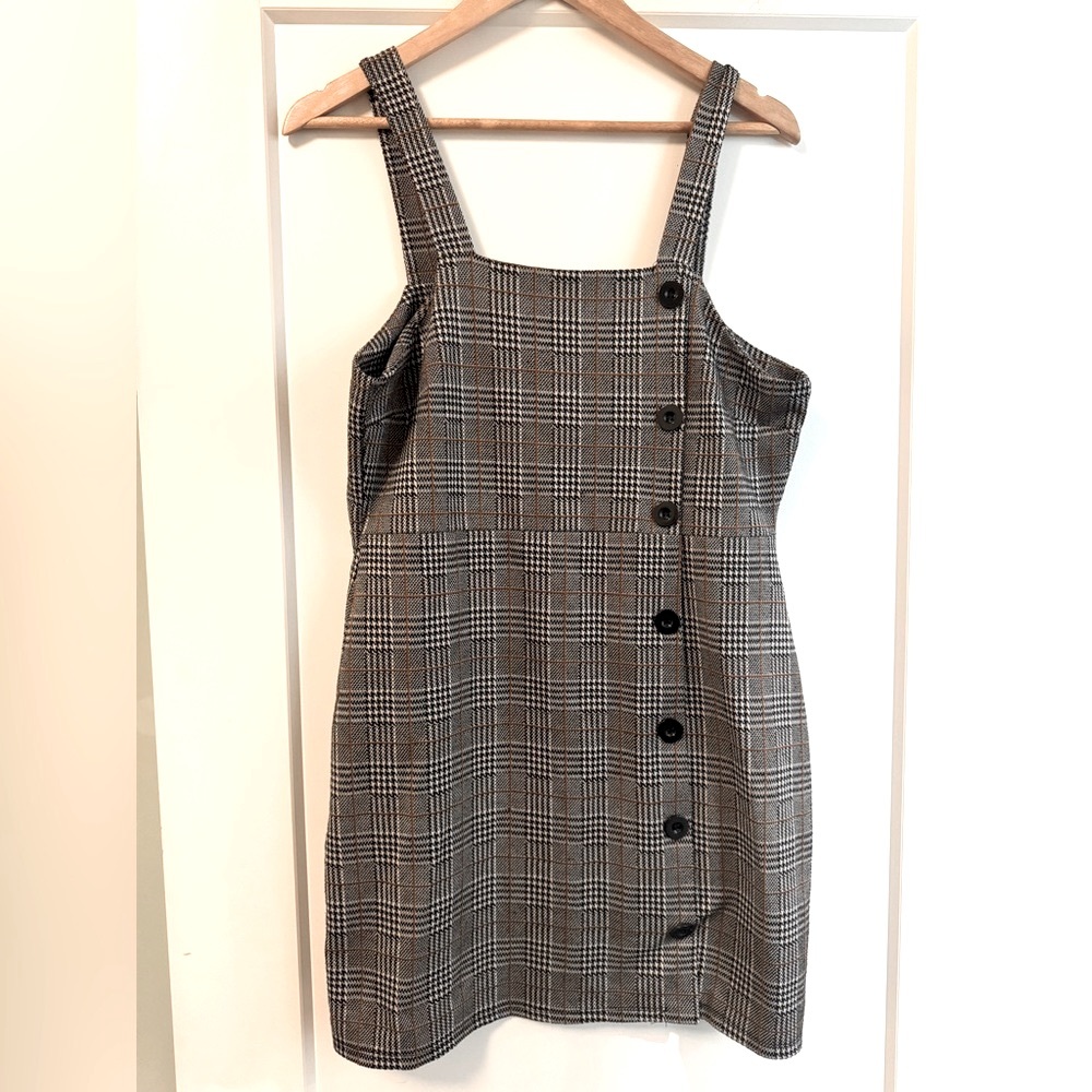 Plaid Button-Down Dress